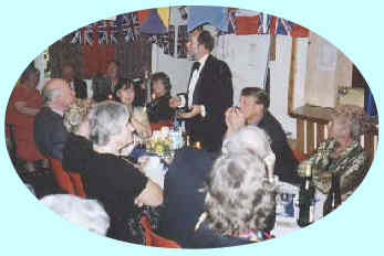 Rodger addressing diners